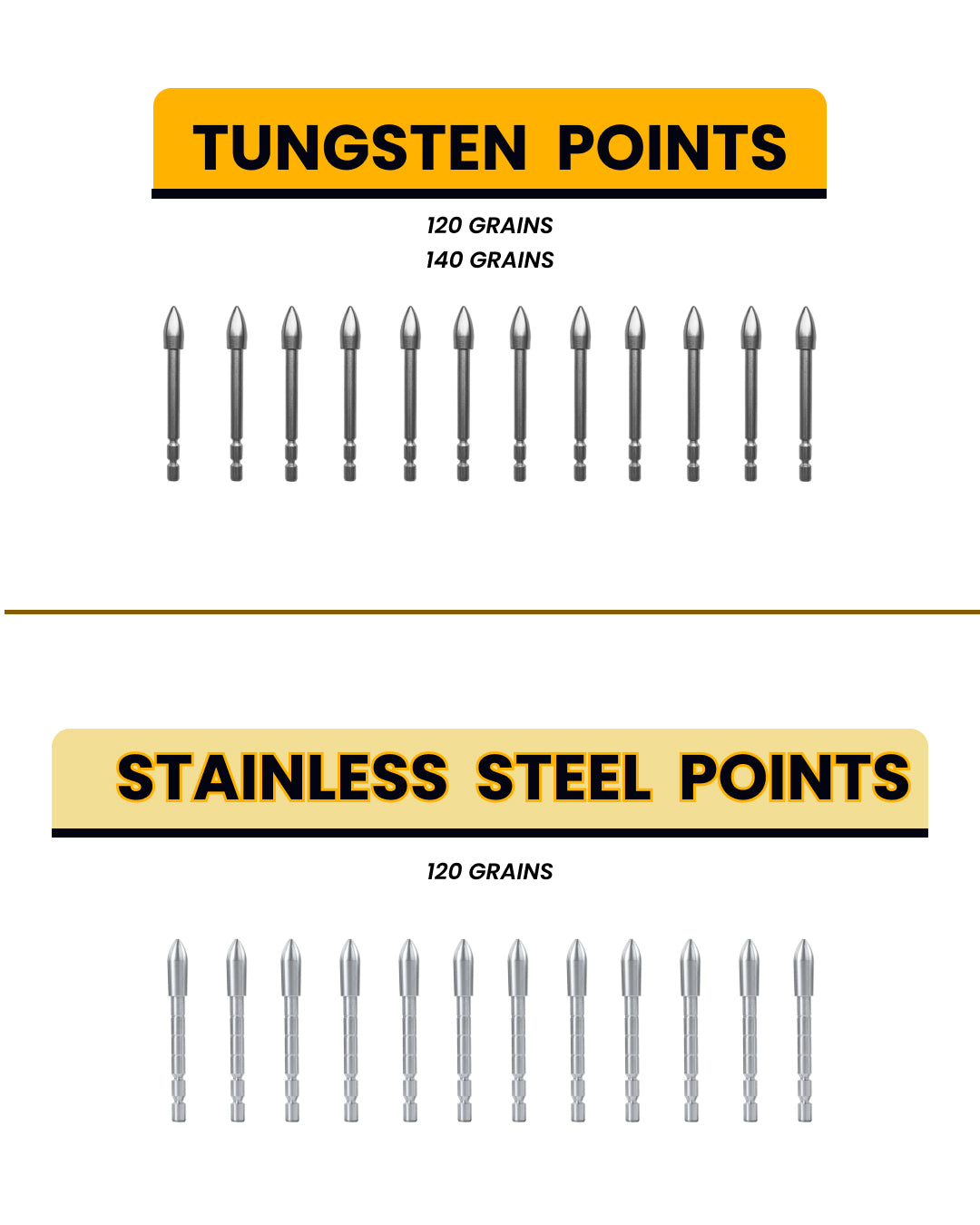 PUNTAS PARA FLECHAS COMPLETAS
