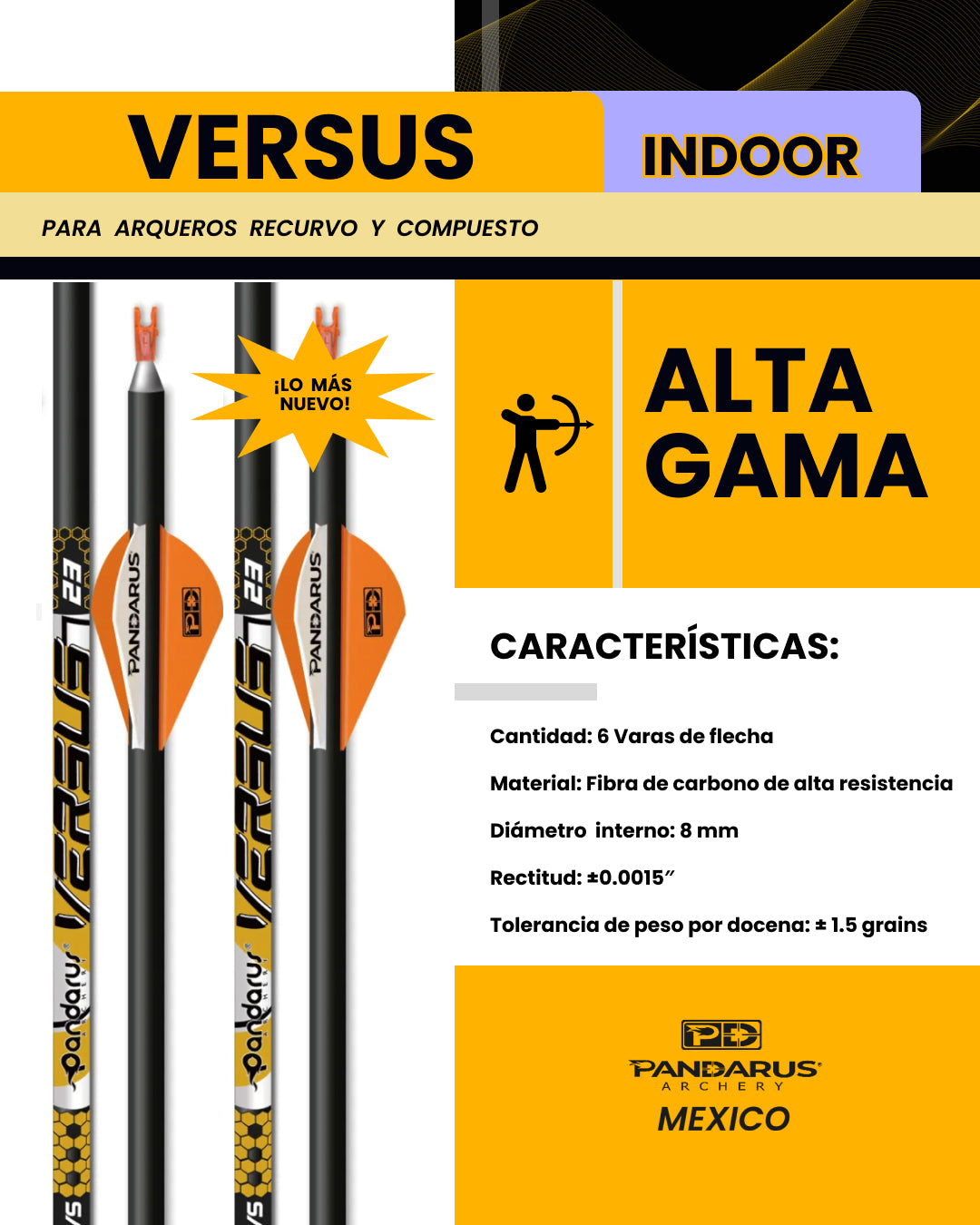 MEDIA DOCENA DE FLECHAS VERSUS 23 - INDOOR