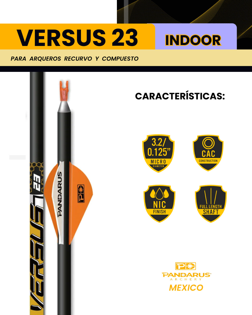 MEDIA DOCENA DE FLECHAS VERSUS 23 - INDOOR