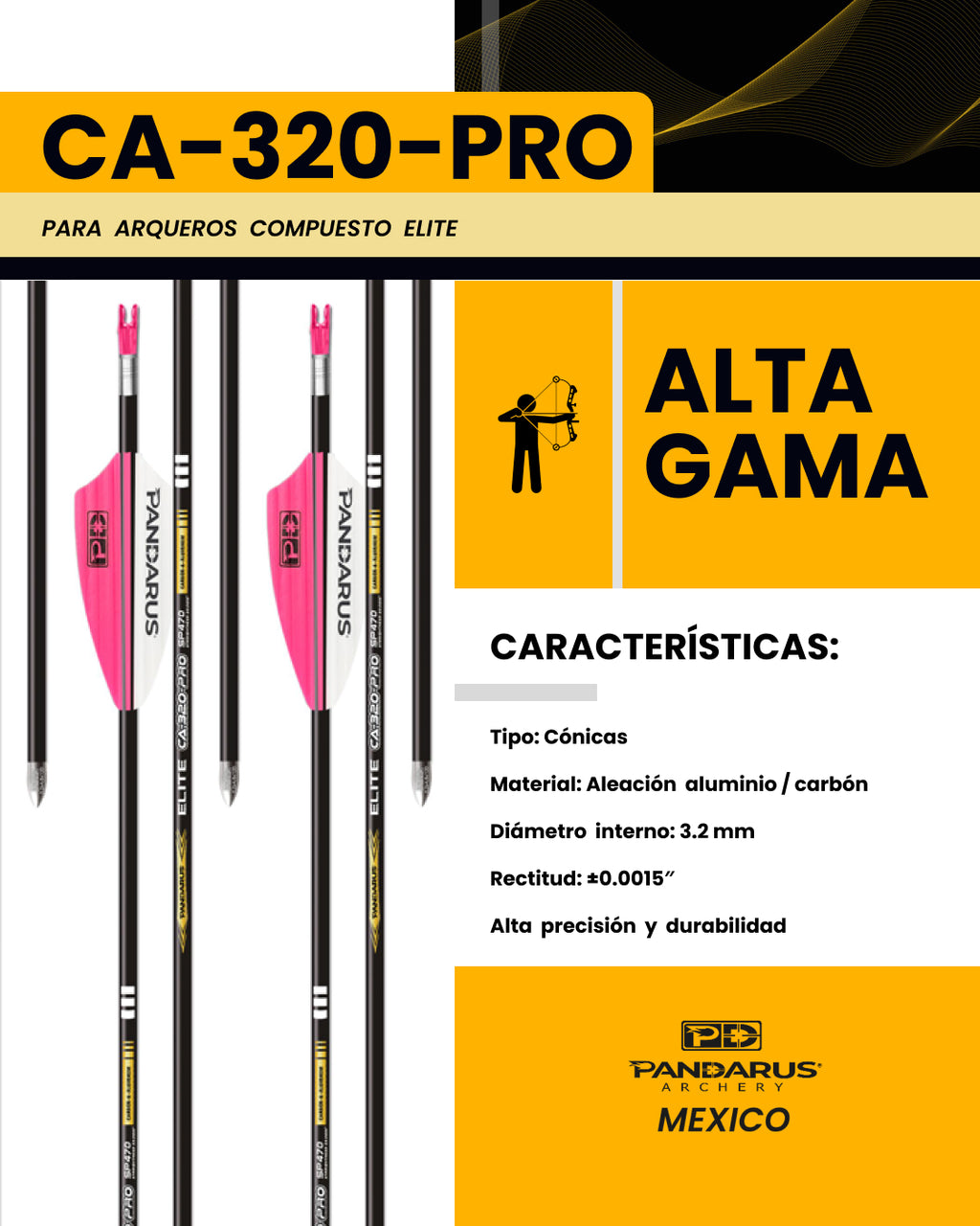 FLECHAS COMPLETAS - CA 320 PRO - ARCO COMPUESTO