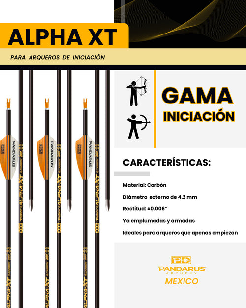 FLECHAS ARMADAS - ALPHA XT - ARCO COMPUESTO Y RECURVO