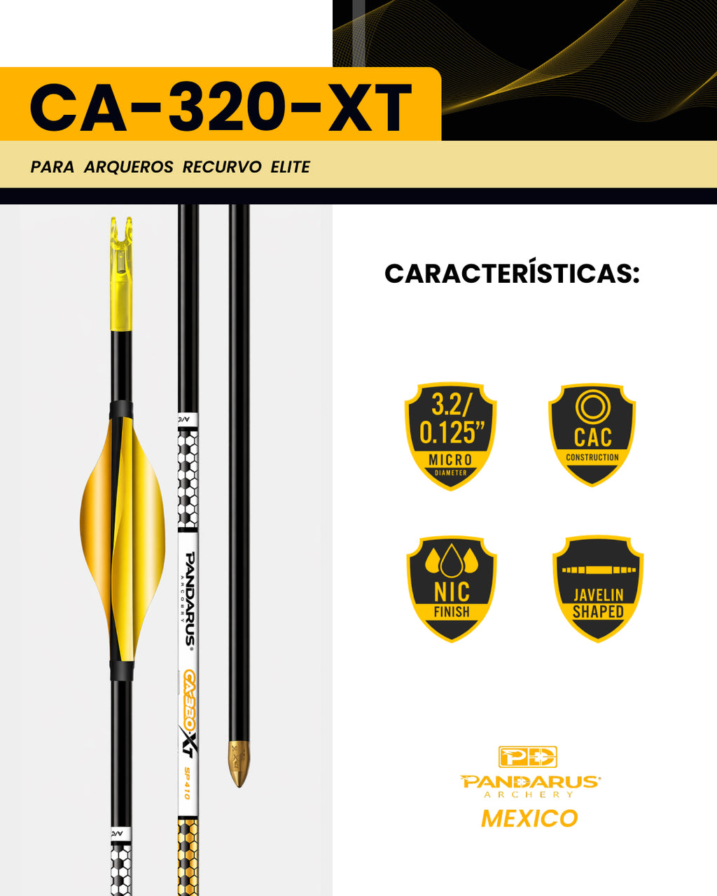 FLECHAS COMPLETAS - CA 320 XT - ARCO RECURVO