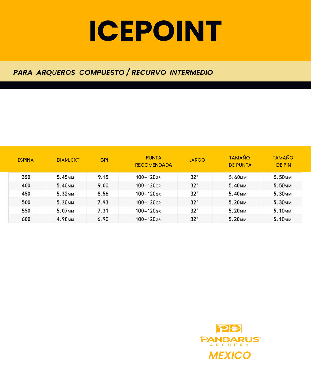 FLECHAS COMPLETAS - ICEPOINT - ARCO COMPUESTO Y RECURVO