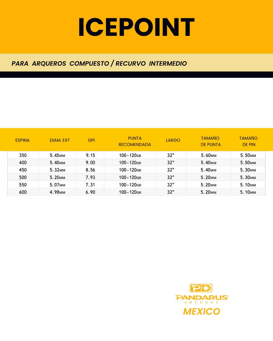 FLECHAS COMPLETAS - ICEPOINT - ARCO COMPUESTO Y RECURVO